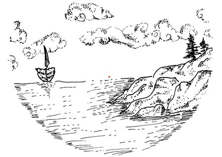 Sketch 21- Sailingの写真素材