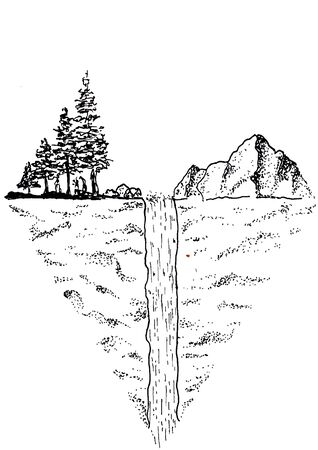 Sketch 24 - Waterfallの写真素材