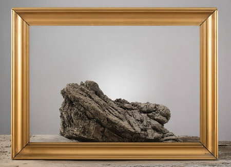 A large wooden frame