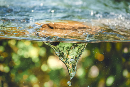 A photo of a transparent liquid with a water texture