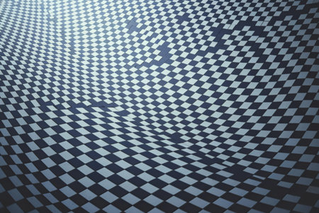 A photo of a white background with a repeating pattern of square tiles