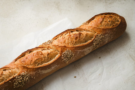 a golden-brown baguette
