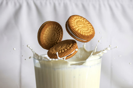three round, textured golden-brown cookies
