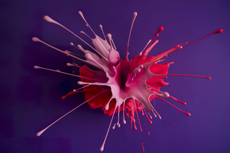 A vibrant and dynamic splash of colors