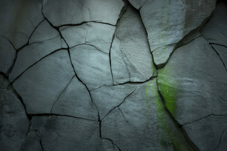 A photograph of a weathered concrete wallの写真素材