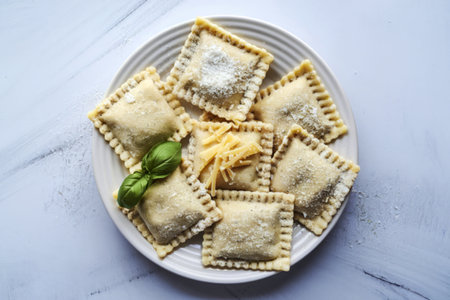 traditional Italian ravioliの写真素材