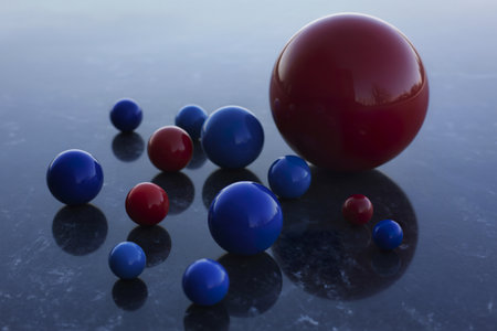 a collection of vibrant spheresの写真素材