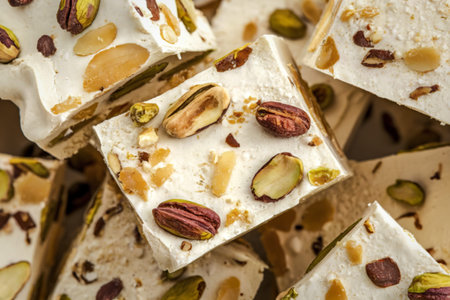 a white, nougat-like confectionery