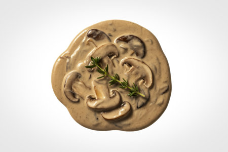 a luscious mushroom sauceの写真素材