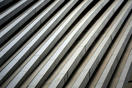 A photo of a gray and white abstract pattern with diagonal lines.の写真素材