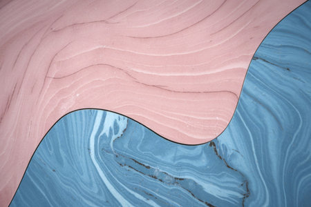 a pink and blue marble textured backgroundの写真素材