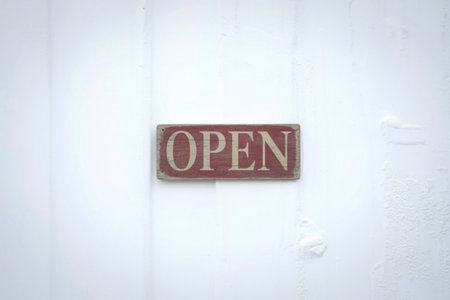 a vintage wooden signの写真素材