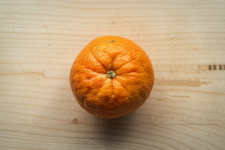 A photo of an orange fruitの写真素材