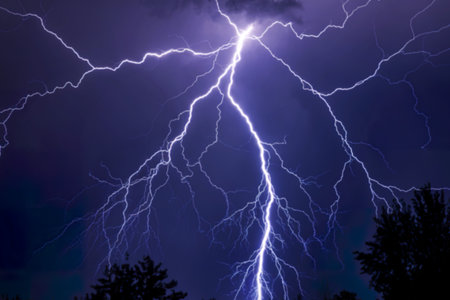 A photo of a vibrant and dynamic lightning bolt