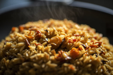 a perfectly prepared pilaf dishの写真素材