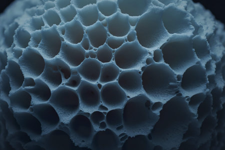 a blue-gray sponge textureの写真素材
