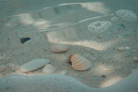 A photograph capturing crystal-clear turquoise sea water