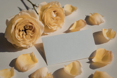 floral arrangement featuring two vibrant yellow roses
