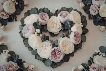 A photo of a luxurious floral wedding frame design