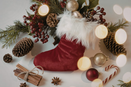 an elegant arrangement of holiday decorations