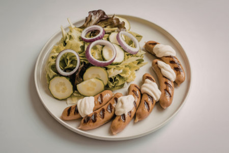 a fresh mixed greens salad