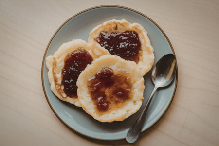 a plate of sweet fried cottage cheese pancakes