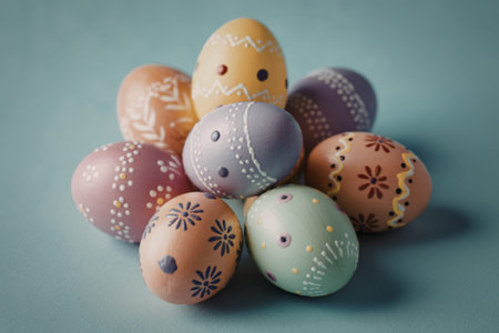 beautifully decorated Easter eggs