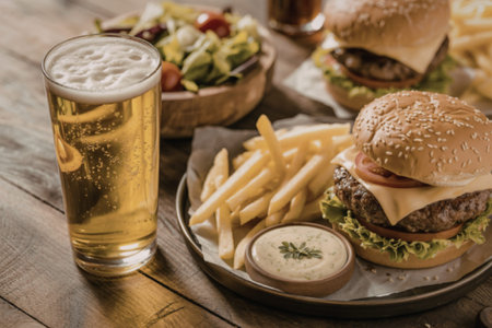 a tall glass of golden amber beer