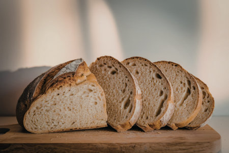 A photo of a sliced bread
