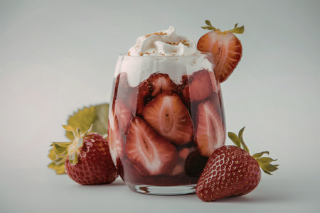 A photo of a sweet refreshing berry compoteの写真素材