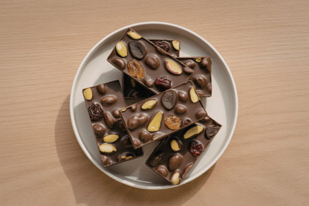 dark chocolate energy barsの写真素材