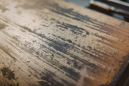 a brushed metal surfaceの写真素材