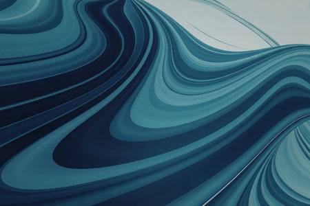 A abstract artwork featuring elegant, flowing ribbonsの写真素材