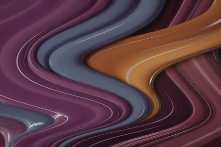 flowing, liquid-like forms that cascade and spiralの写真素材