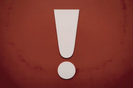 A photo of a exclamation mark symbolの写真素材