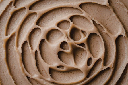 brownie frosting with a textured surfaceの写真素材