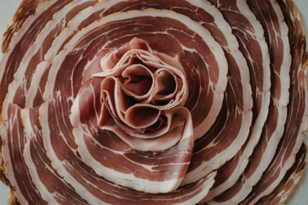 A photo of sliced hamの写真素材