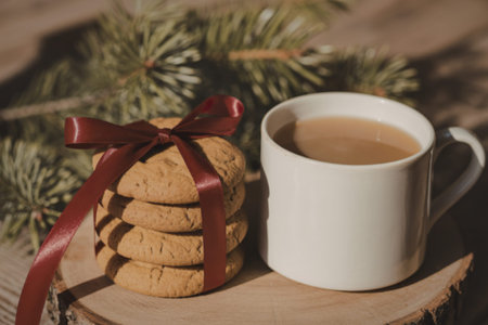 freshly baked gingerbread cookiesの写真素材