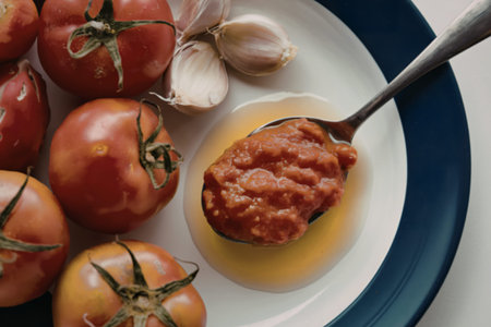 A photo of a plate of fresh tomato sauce