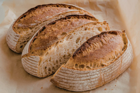 A photo of freshly baked bread slices