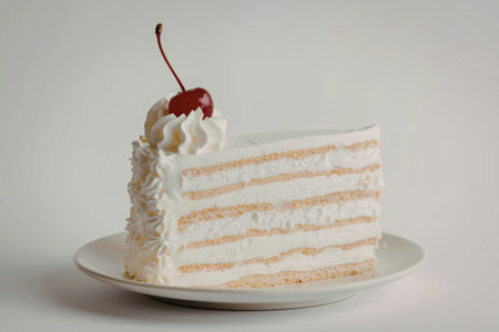 a white mousse cake slice