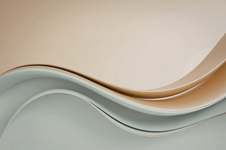 abstract illustration featuring flowing, curvy wave