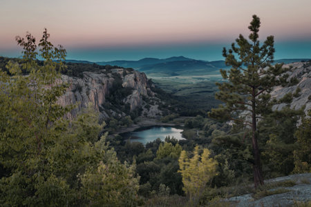 a breathtaking landscape during dusk