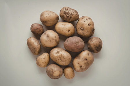 A photo of raw potatoes