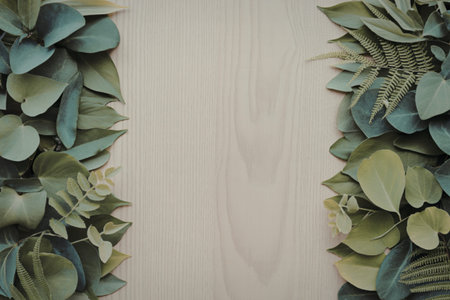 a vibrant green leafy frame