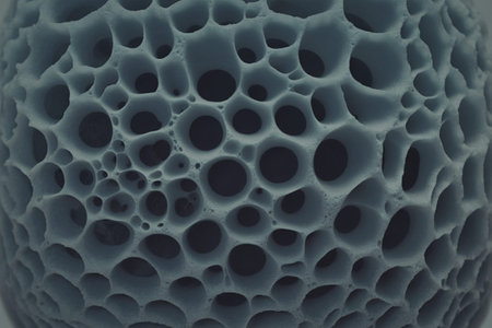 a blue-gray sponge texture