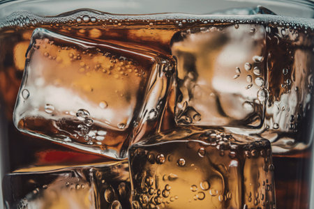 a glass of iced cola