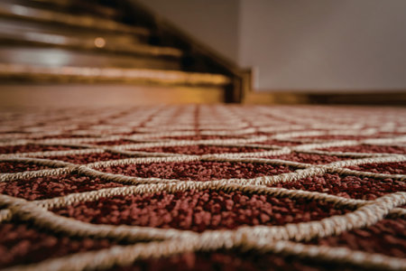 a close-up view of a textured carpet surface