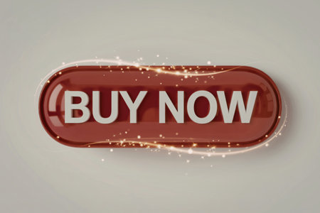 3D rendered shopping button