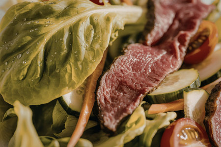 a fresh salad showcasing lettuce leaves